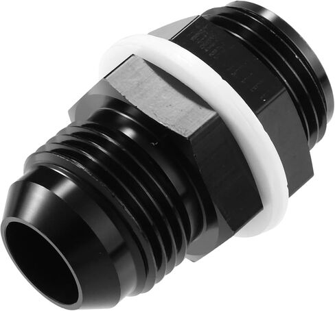 X AUTOHAUX 2pcs Car Male AN12 12AN to Male AN12 12AN Flare Hose Reducer Fuel Line Fitting Adapter Fuel Oil Cooler Bulkhead Adapter Aluminum Alloy Black in Saudi Arabia
