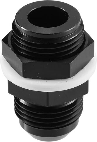 X AUTOHAUX 2pcs Car Male AN12 12AN to Male AN12 12AN Flare Hose Reducer Fuel Line Fitting Adapter Fuel Oil Cooler Bulkhead Adapter Aluminum Alloy Black in Saudi Arabia