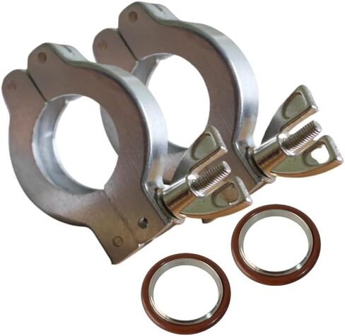KF25 Clamp Clamp Clamp + KF حلقة تركز على الفولاذ المقاوم للصدأ مع حلقة O (حزمة 2) in Kuwait