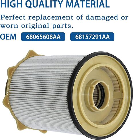 Fuel Filter with O-ring Compatible with 2010-2021 Dodge Ram 2500 3500 4500 5500 6.7L Turbo Cummins Diesel Engines, Replaces# 68065608AA, 68157291AA in Saudi Arabia