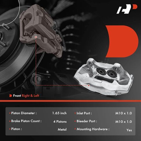A-Premium Disc-Disciper Assembly متوافق مع طرازات Cadillac و Chevy-Camaro 2016 ، ATS 2013-2019 ، CT6 2016-2020 ، CTS 2015-2019-السائق الأمامي والركاب in Saudi Arabia