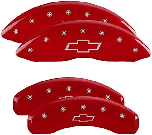 MGP Brake Caliper Covers Compatible with 2021-2025 Chevrolet Blazer - Red Powder-Coated Finish, Engraved Chevy Bowtie Logo, Front and Rear Caliper Covers (Set of 4) in Saudi Arabia