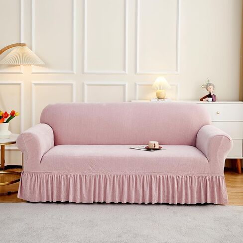 Stretch Sofa Cover Slipcover, Universal Chenille Couch Covers with Skirt, Washable Furniture Protector Sofa Bed Cover, 1 Piece for 4 Cushion Couch Sofa Slipcover,9,3 Seater in Saudi Arabia