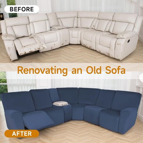 Hdcaxkj Reclining الأريكة المقطعية يغطي مخملية L غطاء الأريكة المقطعية القابلة للغسل قابلة للغسل زاوية زاوية ناعمة مع قاع مرنة غير انزلاق (5 مقعد و 2 وحدة تحكم متوسطة ، رمادي هواء) in Saudi Arabia