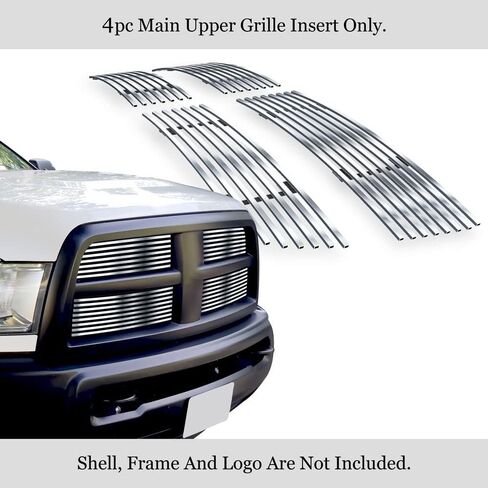 APS Compatible with Ram 2500 3500 2010-2012 Main Upper Stainless Steel SS Chrome Billet Front Grill Grille Insert D66864A in Saudi Arabia