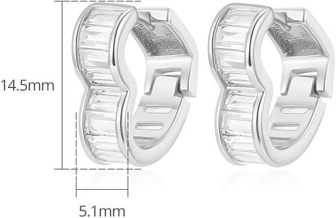 Heart-Shaped Hoop Earrings for Women, 14K Gold Emerald Moissanite Earrings, Unique Gift for Her in Saudi Arabia