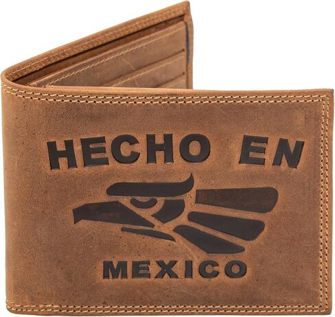 Made in Mexico Genuine Leather Men's Wallet, Cartera de Hombre (Black) in Saudi Arabia