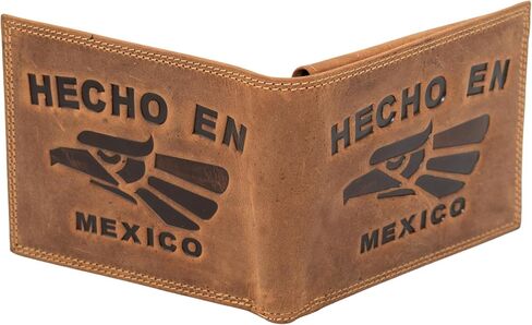 Made in Mexico Genuine Leather Men's Wallet, Cartera de Hombre (Black) in Saudi Arabia
