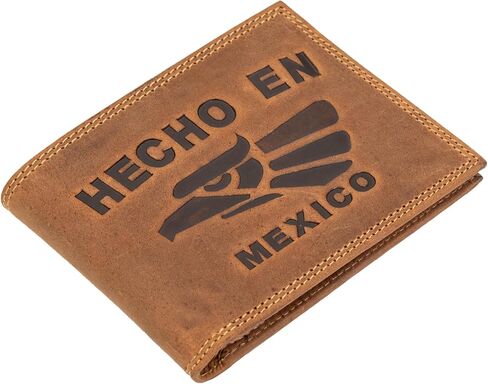 Made in Mexico Genuine Leather Men's Wallet, Cartera de Hombre (Black) in Saudi Arabia
