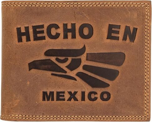 Made in Mexico Genuine Leather Men's Wallet, Cartera de Hombre (Black) in Saudi Arabia