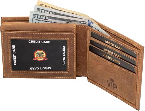 Made in Mexico Genuine Leather Men's Wallet, Cartera de Hombre (Black) in Saudi Arabia