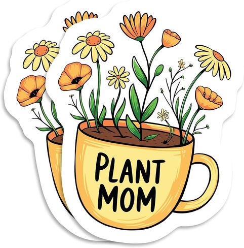 Plant Mom Magnets Magnet - 2 Pack - 5 Inches - for Cars, Fridges, Toolboxes - PLDFMAG09465 in Saudi Arabia