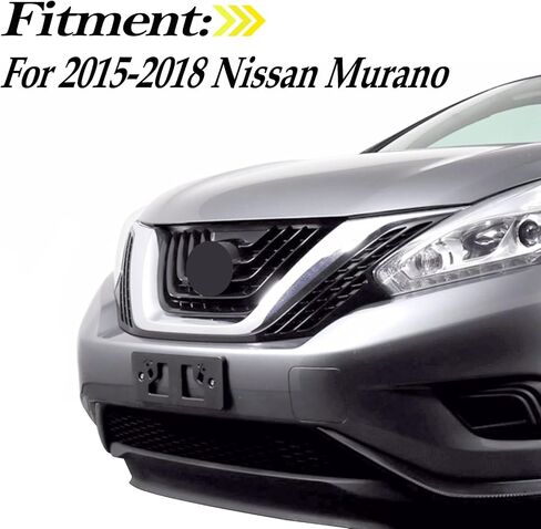 Front License Plate Frame Mounting Bracket Tag Holder Textured Black Fits for 2015 2016 2017 2018 Nissan Murano Replace 962105AA0A NI1068127 in Saudi Arabia
