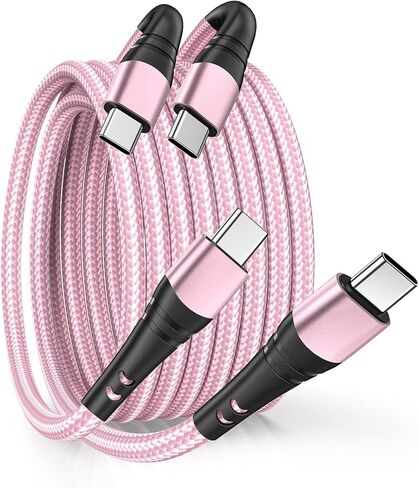 كابل USB C إلى USB C، 5 حزم كابل USB C إلى النوع C، شحن سريع بطول 6 أقدام كابل USB C متوافق مع الهاتف 16 15 Pro Plus Pro Max، لـ S24 S23، لـ Pad Pro لـ Galaxyy S24 S23 S22 والمزيد - رمادي in Kuwait