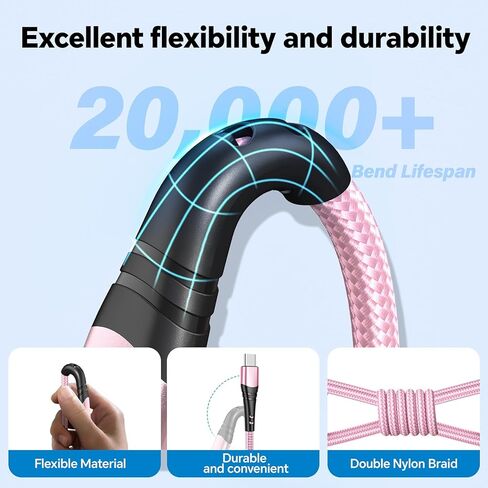 كابل USB C إلى USB C، 5 حزم كابل USB C إلى النوع C، شحن سريع بطول 6 أقدام كابل USB C متوافق مع الهاتف 16 15 Pro Plus Pro Max، لـ S24 S23، لـ Pad Pro لـ Galaxyy S24 S23 S22 والمزيد - رمادي in Kuwait