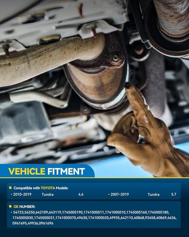 طقم المحول الحفاز اليسرى واليمين من أجل 2007-2019 TUNDRA 4.6 5.7L-استبدل# 56250 ، 643119 ، 40868 ، 54723 ، 642109 ، 40869 الصلب المقاوم للصدأ (EPA) in Saudi Arabia