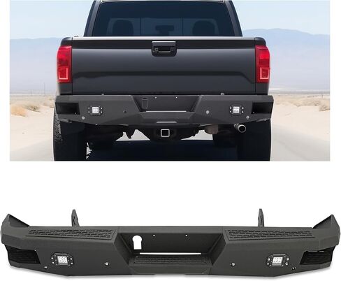 kuafu على الطريق الخلفي المصد الخلفي متوافق مع 2014-2021 Toyota Tundra 2wd/ 4wd w/ 2 18W LED LID in Saudi Arabia