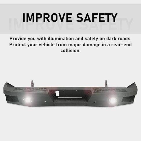 kuafu على الطريق الخلفي المصد الخلفي متوافق مع 2014-2021 Toyota Tundra 2wd/ 4wd w/ 2 18W LED LID in Saudi Arabia