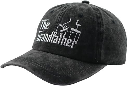 Best Grandfather Ever Hat, Distressed Cotton Adjustable Funny Grandpa Baseball Cap in Kuwait
