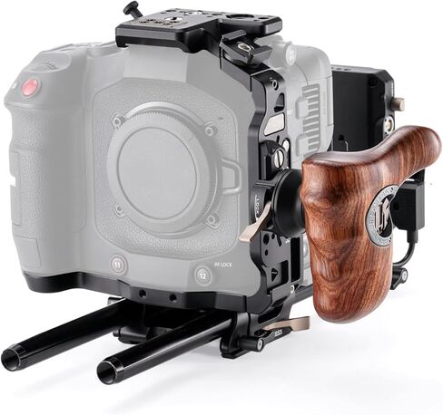 Tilta Camera Cage Compatible with Canon C80 Advanced Kit | Includes Tilta Xeno NATO Side Handle, 15mm LWS Baseplate, Aluminum Rods & Button Extensions | NATO, Cold Shoe, 1/4"-20 & 3/8"-16 Threads in Kuwait