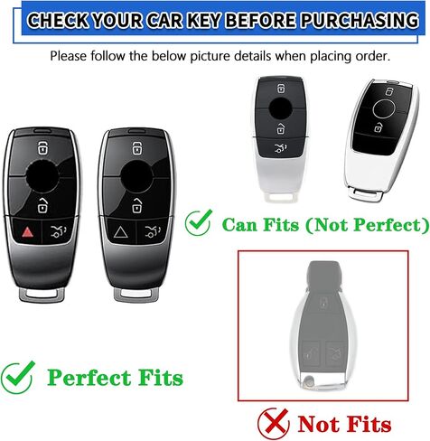Tomall for Mercedes Benz Key Fob Wover مع سلسلة المفاتيح ، 4 أزرار ناعمة TPU مفتاح FOB واقي متوافق مع مرسيدس Benz a c e r s g cla in Saudi Arabia