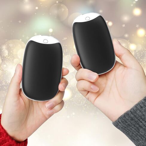 2 Pack Hand Warmers Rechargeable, 8000mAh Electric Portable Pocket Hand Warmer/Power Bank, Great for Outdoor Sports, Hunting, Golf, Camping, Warm Gifts for Women, Men in Saudi Arabia