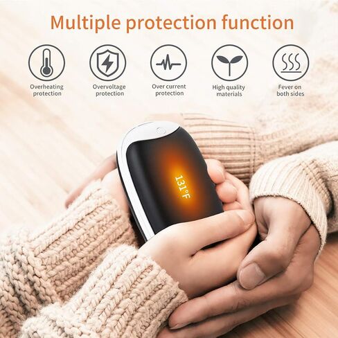 2 Pack Hand Warmers Rechargeable, 8000mAh Electric Portable Pocket Hand Warmer/Power Bank, Great for Outdoor Sports, Hunting, Golf, Camping, Warm Gifts for Women, Men in Saudi Arabia