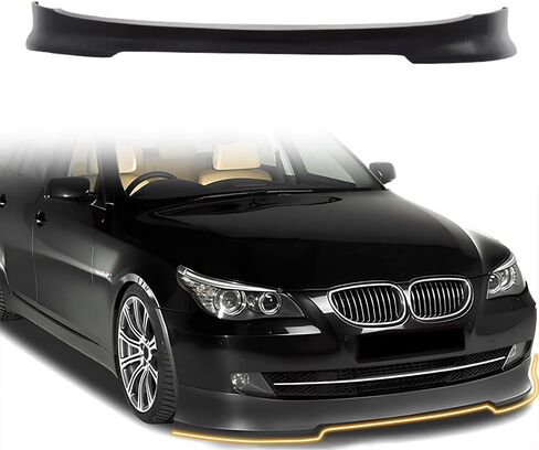 Front Bumper Lip Spoiler, Compatible with 2008-2010 BMW E60 5-Series LCI Facelift Model (Not Fit M Tech Or M Bumpers), PU Unpainted C Style Add-on Front Splitter Air Dam Chin Protector in Saudi Arabia