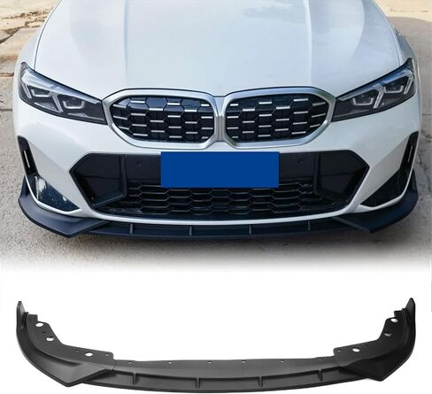 FreeMotor802 الأمامي المصد الشفة ، تناسب 2023-2025 BMW G20 3-Series LCI (M Sport Package) و M340i ، Ikon Style Matte Black PP 3PCS ADD ON AIR DAM Front Chin Splitter Lower in Saudi Arabia