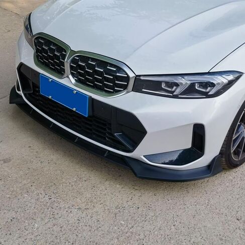 FreeMotor802 الأمامي المصد الشفة ، تناسب 2023-2025 BMW G20 3-Series LCI (M Sport Package) و M340i ، Ikon Style Matte Black PP 3PCS ADD ON AIR DAM Front Chin Splitter Lower in Saudi Arabia