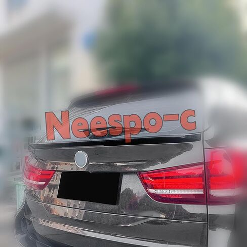 المفسد الخلفي جناح الباب الخلفي منتصف المفسد متوافق مع BMW X5 F15 35D/ 35I/ 40E/ 50I 2014-2018 ، Gloss Black Decklid Lip Accessories in Saudi Arabia