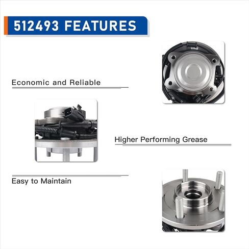 Parod 512493 زوج من 2 من محور العجلة الخلفي ومجموعة المحامل متوافقة مع 2012-2016 Chrysler Town & Country ، 2012-2020 Dodge Grand Caravan ، 2012-2015 RAM C/V ، 2012-2013 VW Routan w/ABS in Saudi Arabia