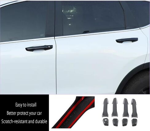 ملحقات السيارات تناسب Honda CR-V CRV 2017 2018 2019 2020 2021 2022 غطاء مقبض الباب الخارجي (ألياف الكربون) ABS 8 PCS بدون Keyhol in Saudi Arabia