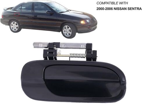Auto Parts Avenue APA Replacement Outer Front Door Handle Black for 2000-2006 Sentra Driver Left LH Side NI1310117 in Kuwait