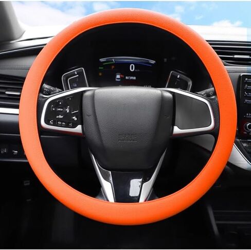Universal Four Season Thin Silicone Steering Wheel Cover - Anti Slip Wear Resistant Comfortable for Car Black in Saudi Arabia