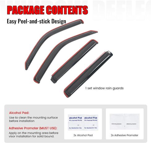 Ikon Motorsports in Channel Window Vensors متوافقة مع 2008-2014 Jeep Liberty 4-Door ، Slim Style Smoke Rain Main Main ، Deflectors Window Window 4pcs in Saudi Arabia