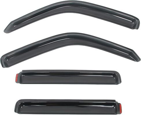 Ikon Motorsports in Channel Window Vensors متوافقة مع 2008-2014 Jeep Liberty 4-Door ، Slim Style Smoke Rain Main Main ، Deflectors Window Window 4pcs in Saudi Arabia
