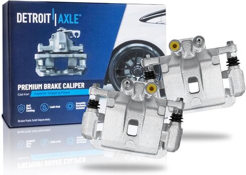 Detroit Axle - 2pc الفرجار الخلفي الفرامل لعام 2009 2010 2011 Hyundai Genesis Discip -chicpers مع مجموعة الفرجار البديلة للفرامل البديلة. in Saudi Arabia