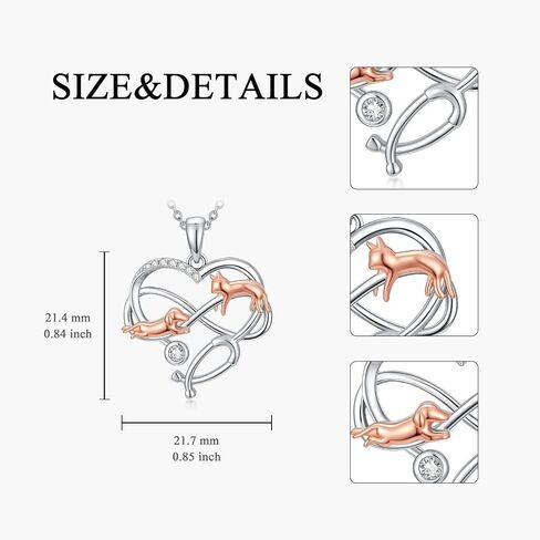 Capybara/Squirrel/Chihuahua Necklace Sterling Silver Chihuahua Squirrel Jewelry Capybara Gifts for Women in Kuwait