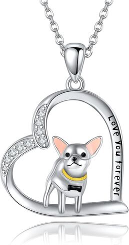 Capybara/Squirrel/Chihuahua Necklace Sterling Silver Chihuahua Squirrel Jewelry Capybara Gifts for Women in Kuwait