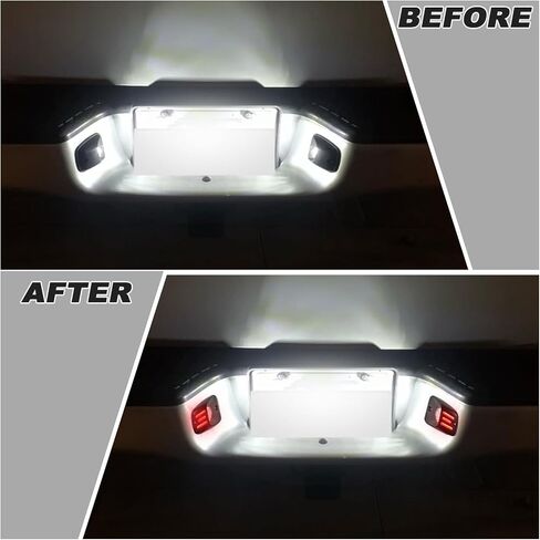 LED License Plate Light Kit for Toyota Tacoma 2005-2015 & Tundra 2000-2013 - Super Bright White Rear Bumper Tag Lamp Assembly | Direct Fit Replacement (2-Pack) - Plug & Play Installation in Saudi Arabia