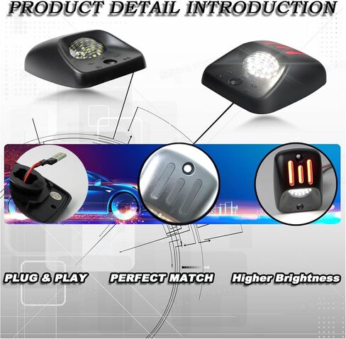 LED License Plate Light Kit for Toyota Tacoma 2005-2015 & Tundra 2000-2013 - Super Bright White Rear Bumper Tag Lamp Assembly | Direct Fit Replacement (2-Pack) - Plug & Play Installation in Saudi Arabia