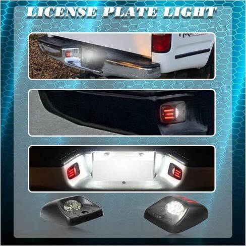 LED License Plate Light Kit for Toyota Tacoma 2005-2015 & Tundra 2000-2013 - Super Bright White Rear Bumper Tag Lamp Assembly | Direct Fit Replacement (2-Pack) - Plug & Play Installation in Saudi Arabia