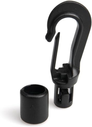 Paracord Planet Bungee Cord And Hooks - يناسب 1/8 "نطاقات الصدمة ومقاومة - أسود (20 حزمة) in Saudi Arabia