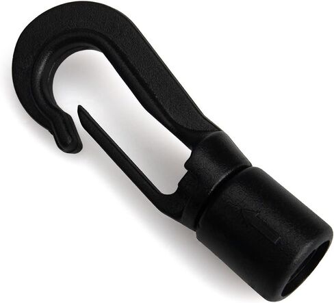 Paracord Planet Bungee Cord And Hooks - يناسب 1/8 "نطاقات الصدمة ومقاومة - أسود (20 حزمة) in Saudi Arabia