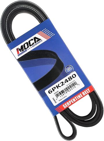 Serpentine Belt fit 2007-2009 for Hyundai Santa Fe 3.3L, for Kia Amanti 3.8L, 1996-1999 Ford Mustang 4.6L, 2009-2013 for Audi Q7 3.0L #6PK2480 in Saudi Arabia