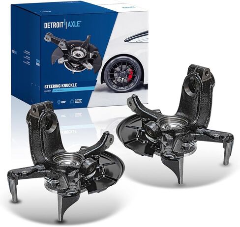 Detroit Axle - Front 2pc Steering Knuckles for Volkswagen Beetle Golf Jetta, 2 Steering Knuckles & Wheel Hub Bearing Assembly Replacement in Saudi Arabia