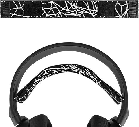 Geekria Flex Fabric Headband Pad Compatible with SteelSeries Arctis 5 & Arctis 3 All-Platform Gaming, Headphones Replacement Band, Headset Head Top Cushion Cover Repair Part (Black) in Saudi Arabia