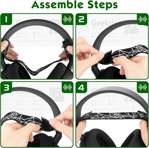 Geekria Flex Fabric Headband Pad Compatible with SteelSeries Arctis 5 & Arctis 3 All-Platform Gaming, Headphones Replacement Band, Headset Head Top Cushion Cover Repair Part (Black) in Saudi Arabia
