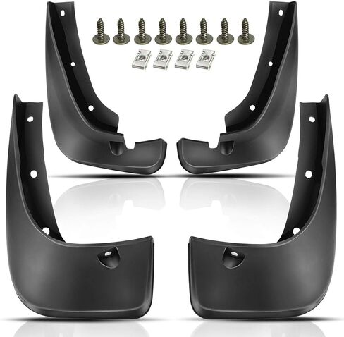 YHTAUTO Mud Flaps Splash Guards Replacement for Toyota Highlander 2001-2007 Sport Utility, Mudguards Mudflaps Accessories for Cars Wheel Protector with Hardware Kit, Front and Rear 4Pcs Set Black in Saudi Arabia